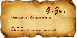 Gangetz Zsuzsanna névjegykártya